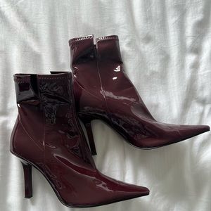 Zara Patent Leather Ankle Boot